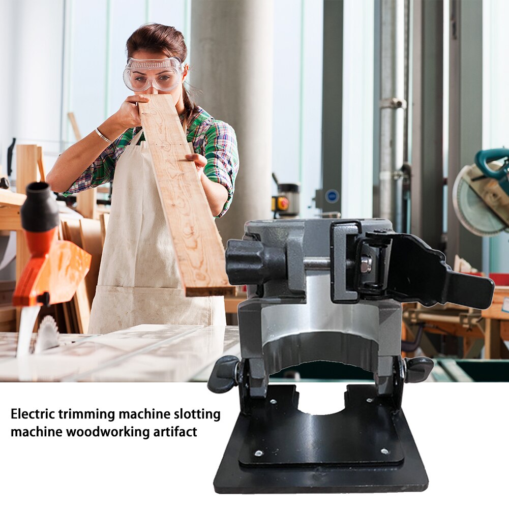 Electric Wood Trimmer Base Durable Woodworking Edge Cutter Trimming Machine Base for Makita RT0700C/DRT50/3709/370