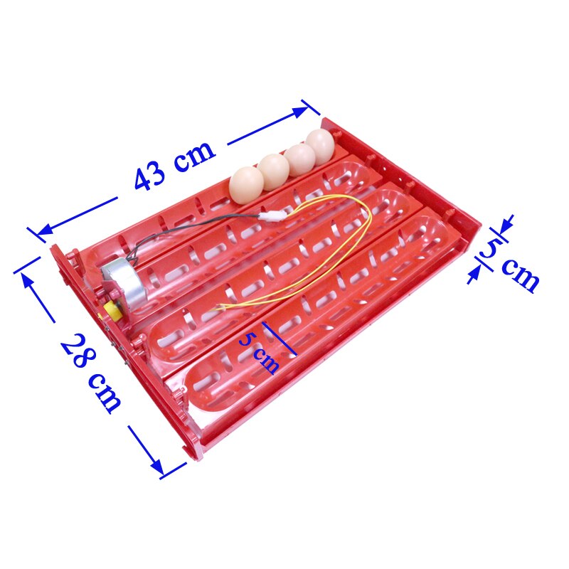 Accesorios para incubadora de huevos, bandeja para colocar huevos, pato, Ganso, aves de corral, Motor de 110V/220V/DC12V, novedad, 32-40 juegos, 1 Juego