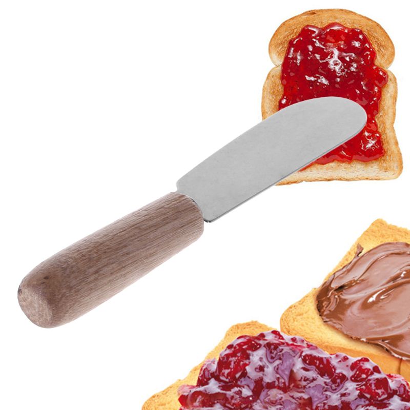 Keuken accessoires Mini Sandwich Strooier Boter Kaas Snijmachine Mes Roestvrijstalen Spatel Keuken Tool Met Houten Handvat