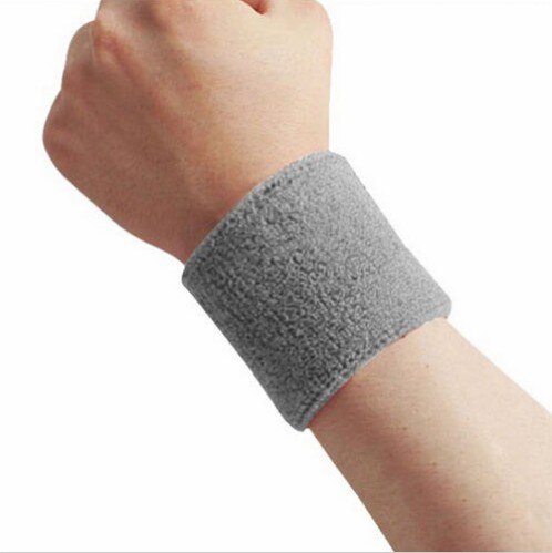 1 Pc Polsbandjes Sport Zweetband Hand Band Zweet Polssteun Brace Wraps Guards Voor Gym Volleybal Basketbal Teennis 8: Gray