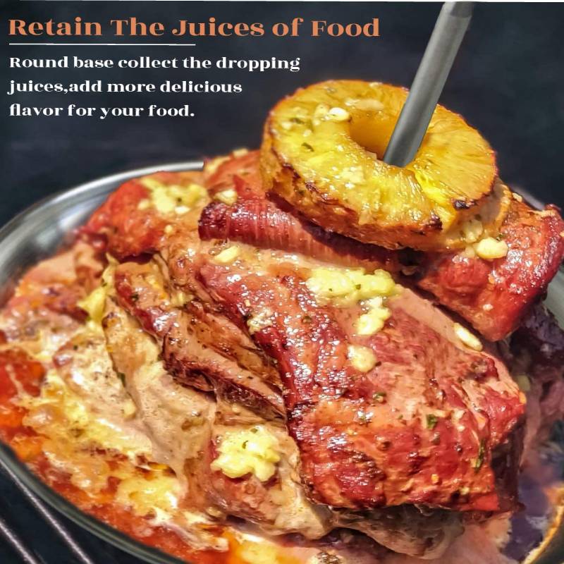 Pincho Vertical de acero inoxidable para barbacoa, colgador de aves de corral, para asar carne, asar, asar, pinchos brasileños, soporte para parrilla