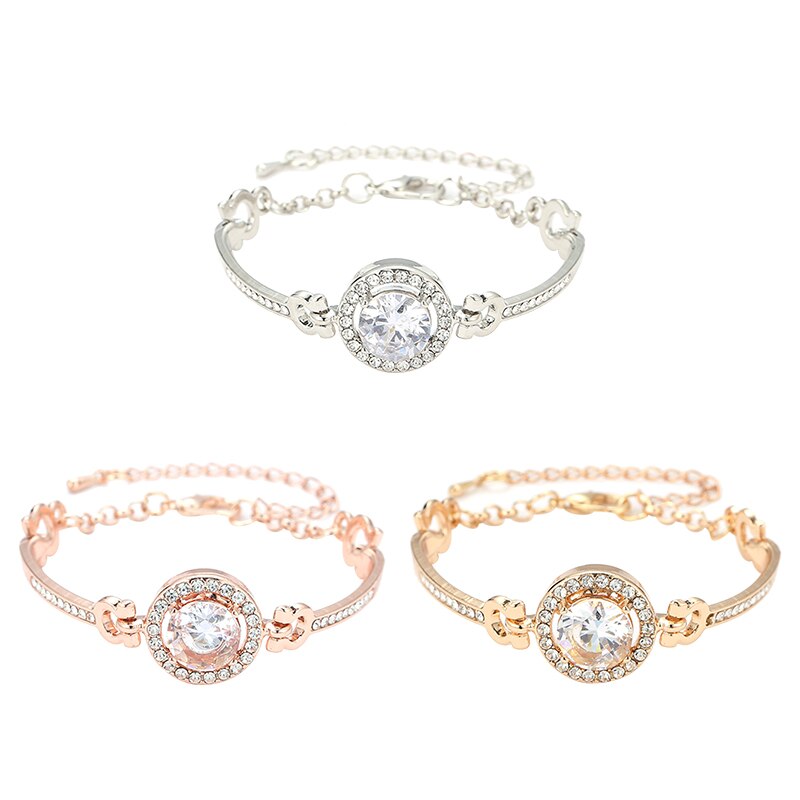 GlitteryCharm Bracelet Women Rhinestone Simple Bracelet Bangle Hand Chian Bracelet Jewelry Glittery