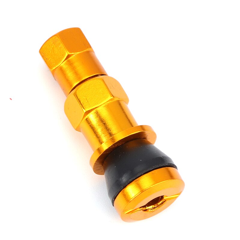 1 Pcs Alloy Rubber Straight valve/bend valve Tubeless Tyre Bicycle Auto Parts Tire Valve Accessories 5 colors: gold straight