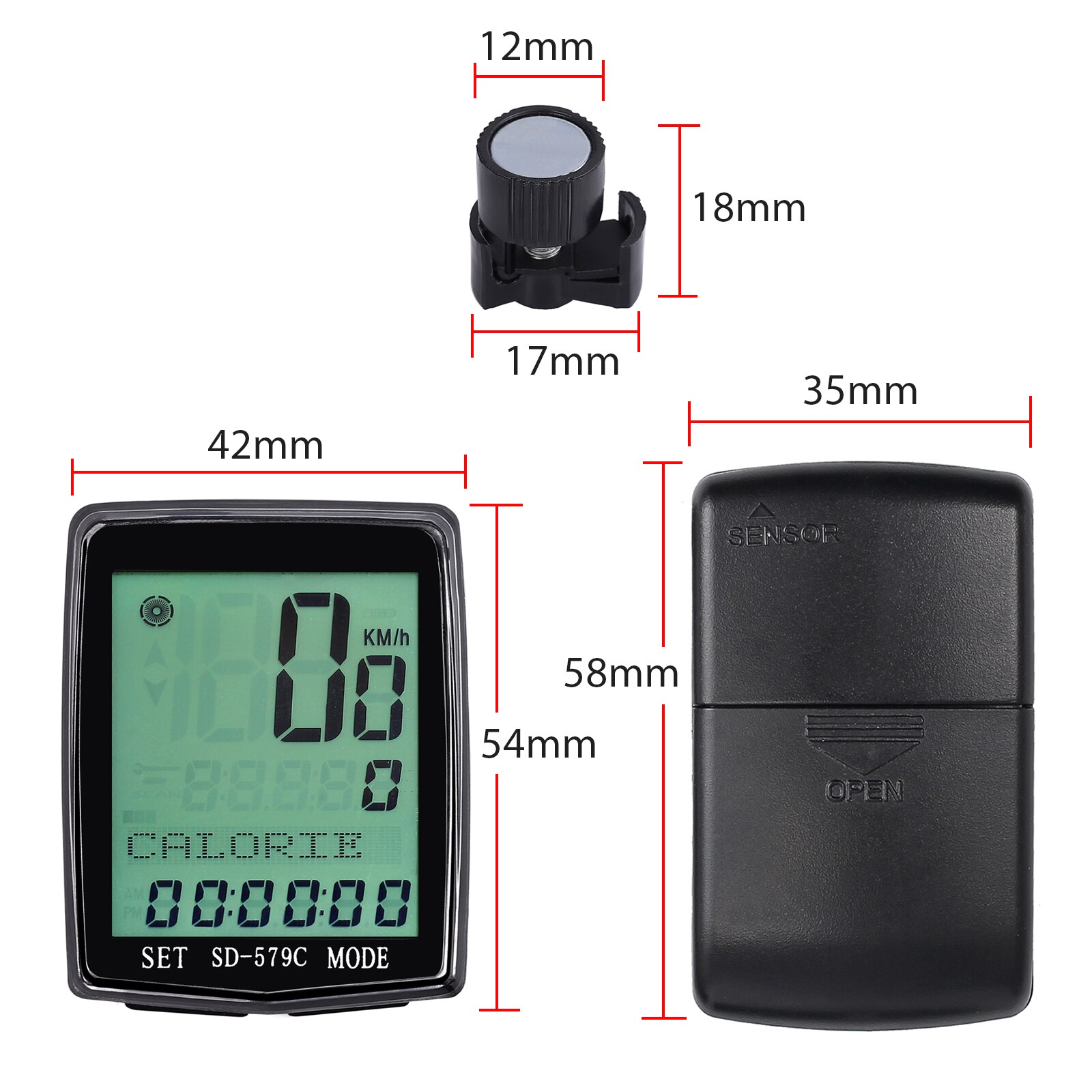 AUTOUTLET for Wireless Bicycle Computer Digital LCD Cycling Speedometer Stopwatch bike computer