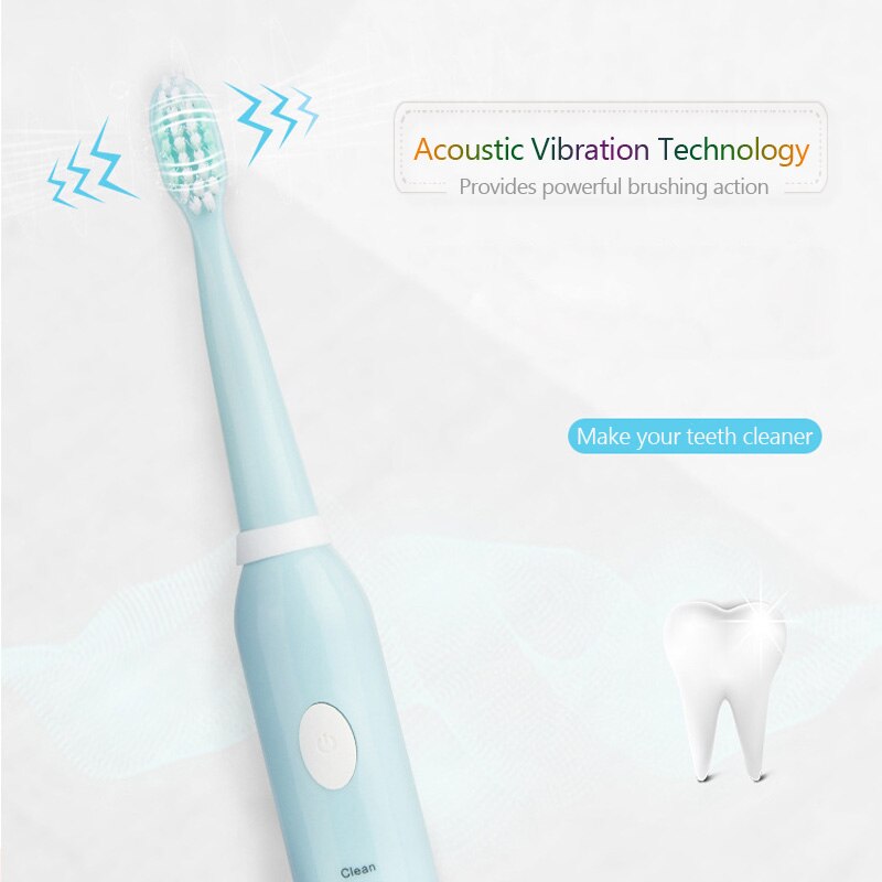 Electric Toothbrush Adult Timer Brush USB Charger Rechargeable Tooth Brushes with 3pcs Replacement Heads Toothbrush D43