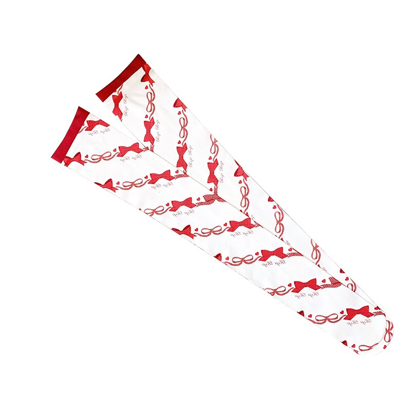 Calze Lolita calze estive e autunnali da donna calze al ginocchio con stampa in velluto calze giapponesi Lolita