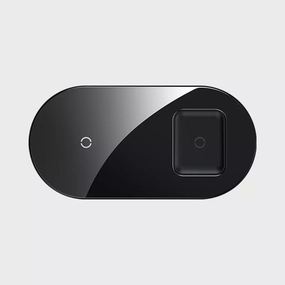 Xiaomi wireless charger 15W Dual device Fast charge Intelligent protection Dual Wireless Charger for Smart mobile phone headset: black