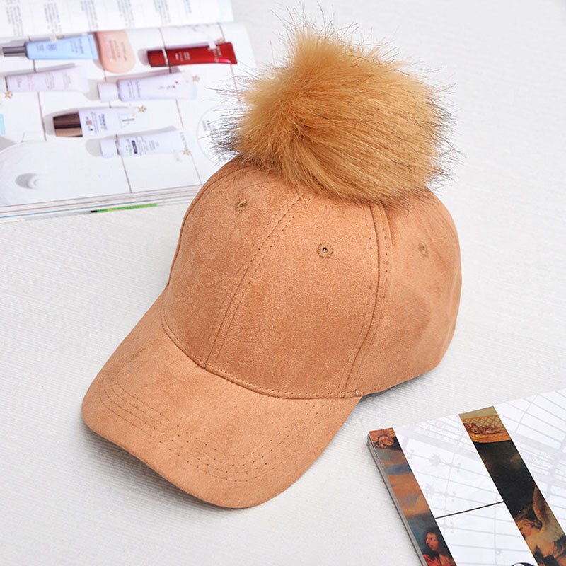 Vrouwen Faux Daim Bal Suede Cap Verstelbare Baseball Hoeden Stevige Hiphop Winter Herfst Warm Caps NIN668