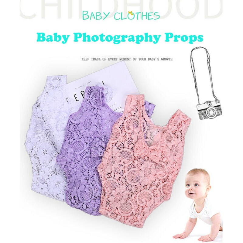 Appena nato Del Bambino Dei Ragazzi Delle Ragazze Del Crochet Del Knit Del Cappello Pagliaccetto Foto Fotografia Props Outfit