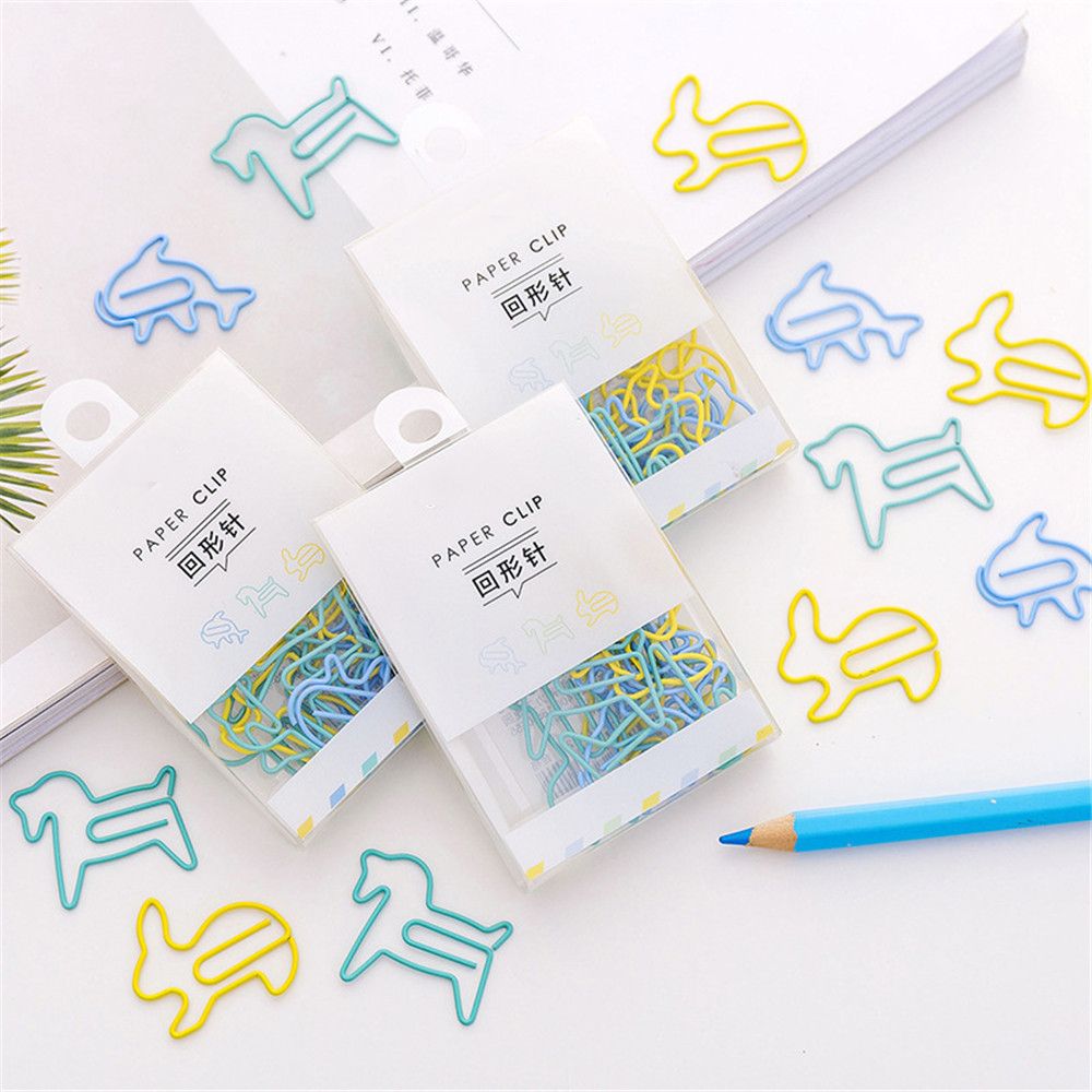 12pcs/lot DIY Toys Cartoon Animals Paper Clips Hollow Out Binder Clips Photos Tickets Notes Letter Clamp Para Escolar Craft Toys