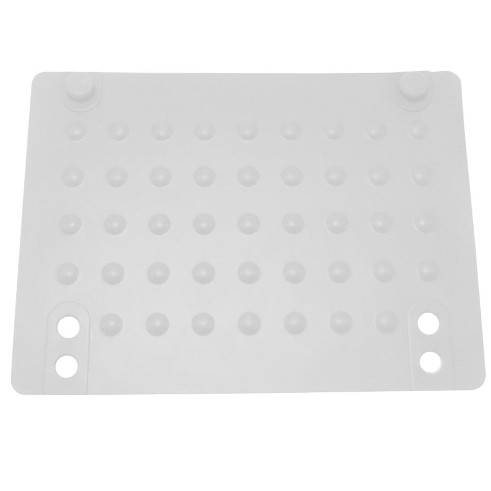 Silikonematte Varmebestandig - 21.4x16cm - Hårrettetang Oppbevaring - Sklisikker: Hvit