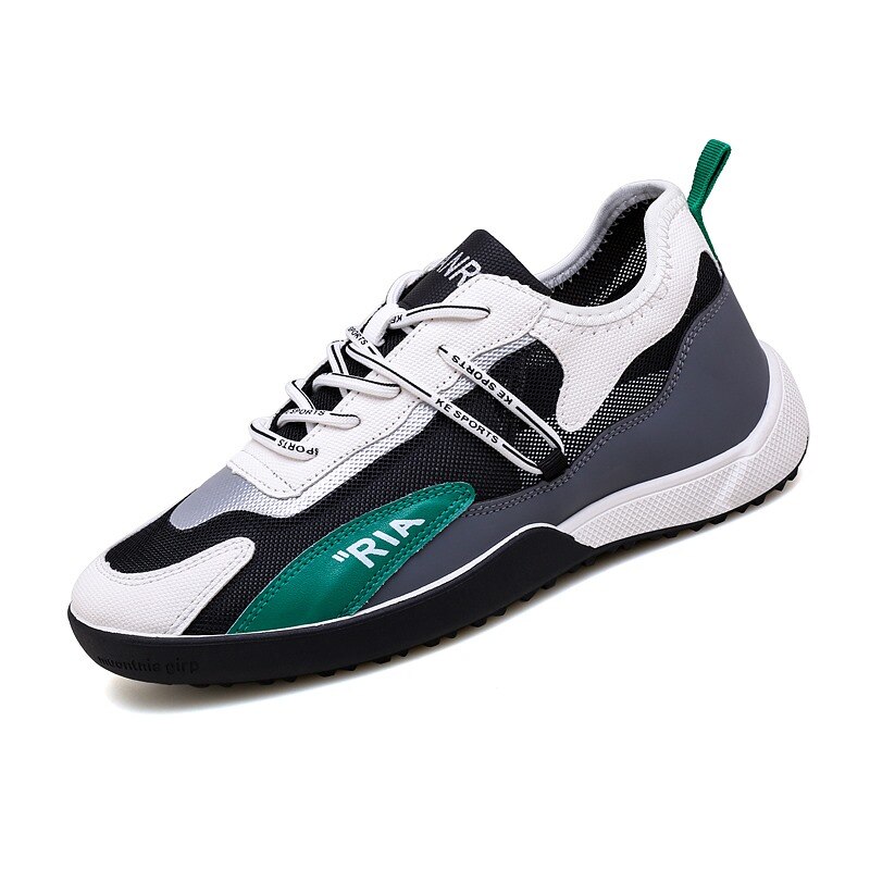 Golf herrskor gummi golfskor för man märke gym sneakers herr grön blå f skor herr storlek 39-44: Svart / 6.5