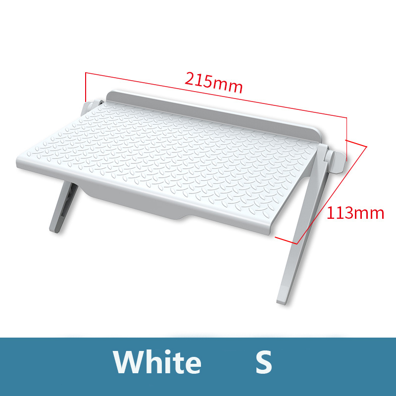 Adjustable TV Screen Top Storage Shelf Rack Holder for Macbook Computer Monitor Desktop Stand Rack Display Shelf Storage Rack: White S