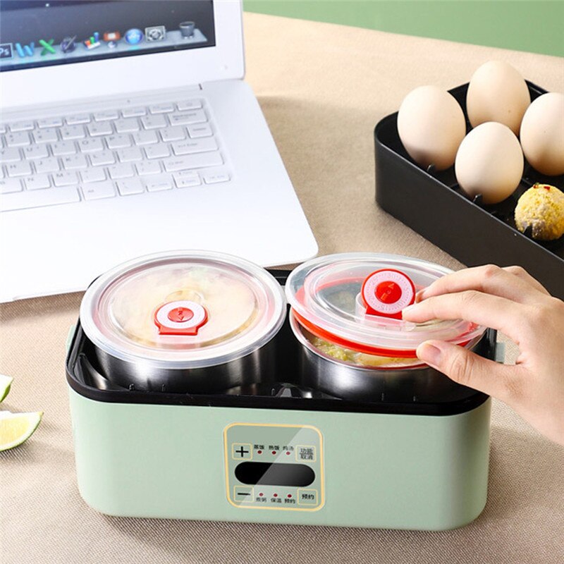 Electric Microwave Heating Lunch Box Food Storage Container for Student Office Worker Double-layer Insulation Lunch Container