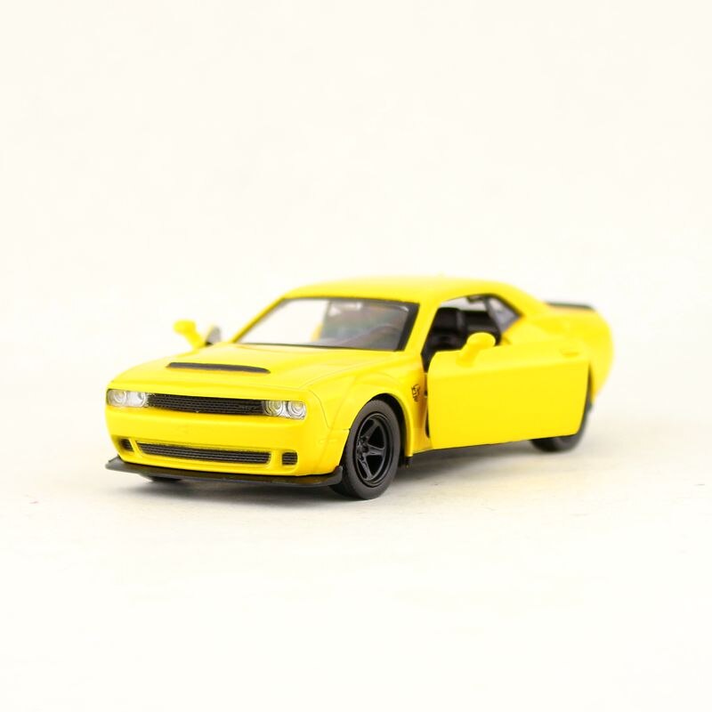 Hohe Simulation Maßstab 1:36 Dodge Challenger Legierung Ziehen Zurück Sammlung Spielzeug Auto Modell Kinder Original Box: Yellow No Box