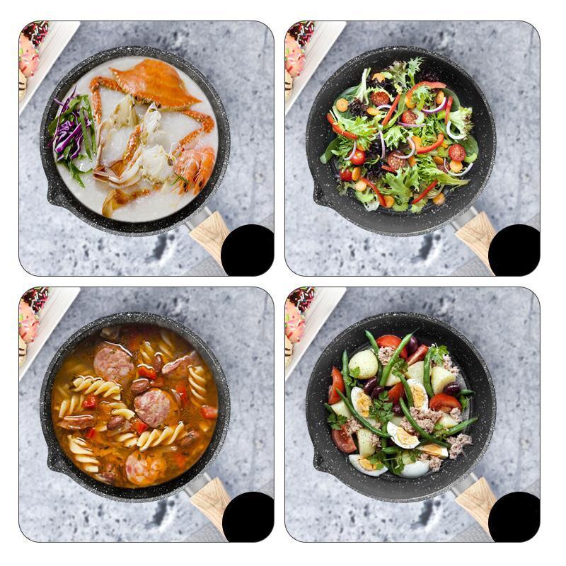 Milk Pot Non-stick Pot Home Baby Children's Food Supplement Pot Maifan Stone Pot Pot Milk Pot Soup Pot Cooker Frying Pan Wok Pan