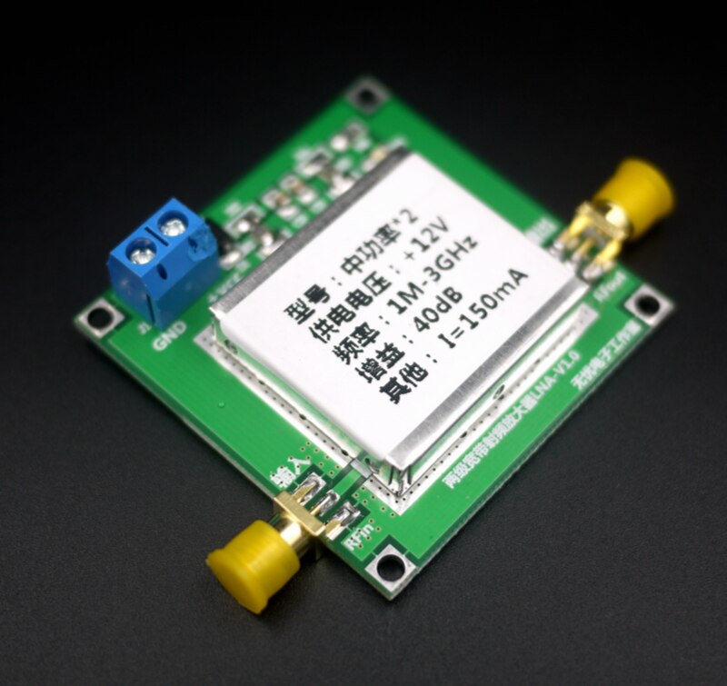 Radio Frequency Broadband Medium Power Amplifier LNA (1MHZ-3GHz Gain: 40dB)