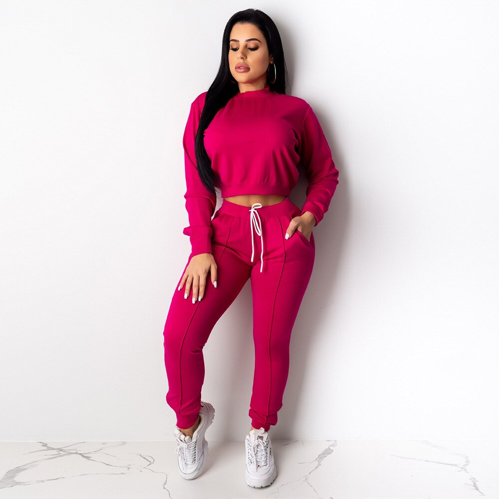 Lange Mouwen Trainingspak 2 Delige Set Vrouwen Herfst Sweatsuit Casual Top En Lange Broek Jogging Outfits Warm Fitness Tweedelige set