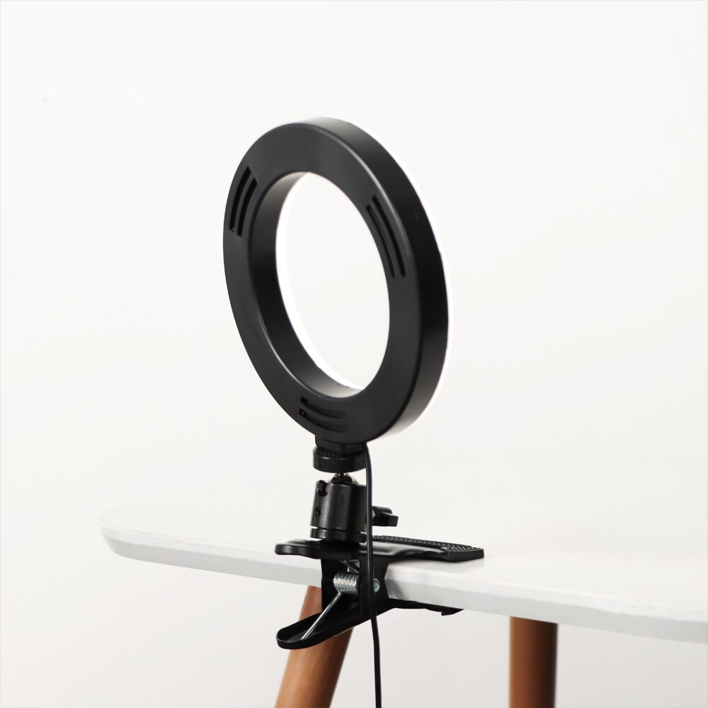6 Inch Selfie Ring Light Clip On Laptop Computer Monitor Video Conference Lighting Kit Dimmable Led Fill The Light With 3 Color