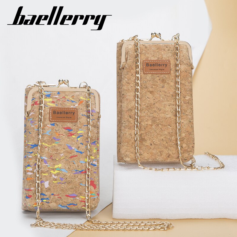 Women&#39;s Wallet Mobile Phone Bag Female Korean Large-capacity Floral Printed Messenger Bag Wood Grain Multi-card Lady