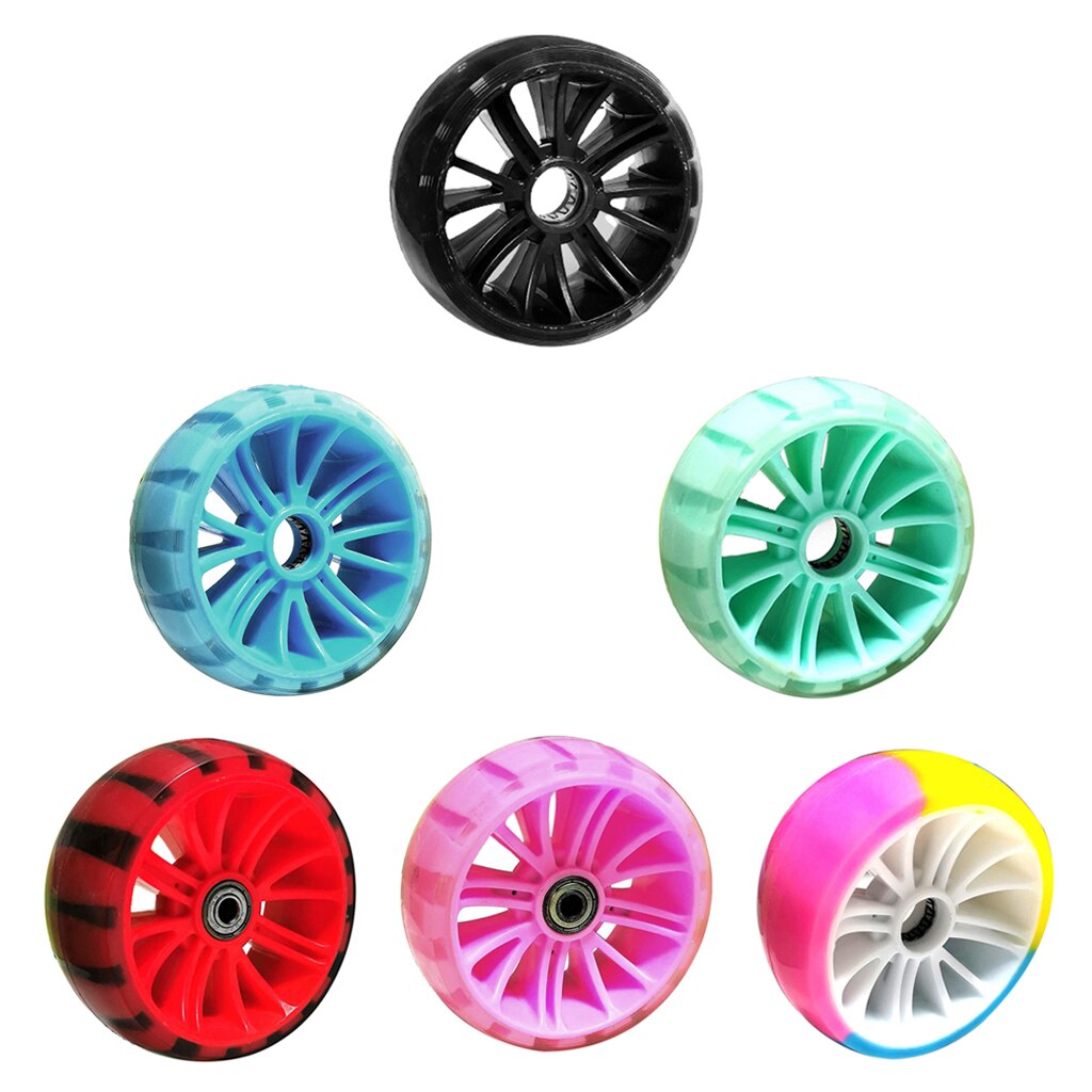 2x Scooter Wiel Flashy Kids Fiets Rollers Skateboard Repareren Wielen Onderdelen