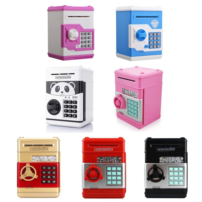 Elektronische Sparschwein ATM Passwort Geld Box Bargeld Münze Saving Sichere Auto Scroll B2QD