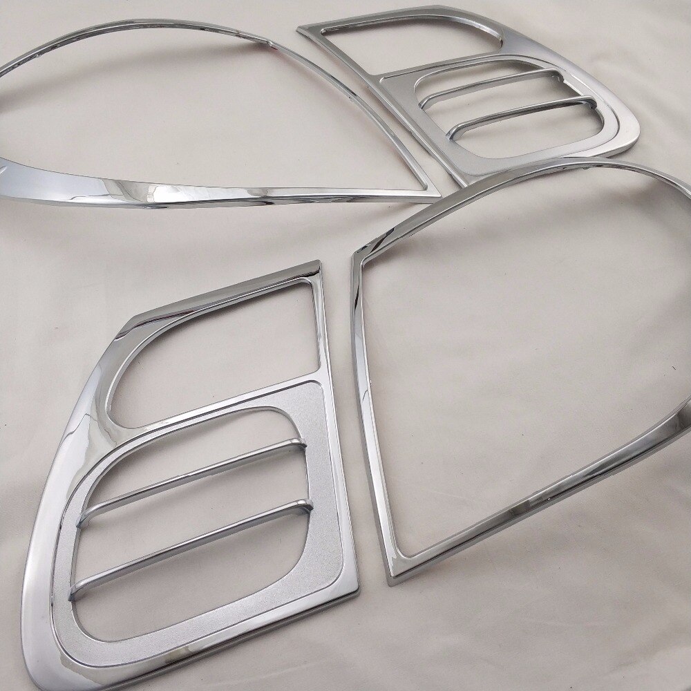 4PCS ABS Chrome TAIL LAMP COVER FOR SUNNY SENTRA 180 2002 Tail Light Cover Lamp Trim