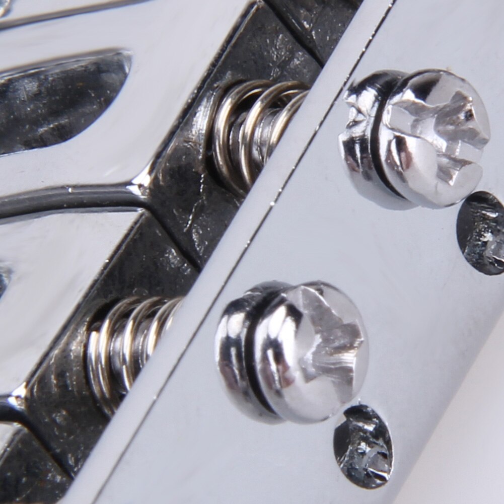 6 String 65Mm Gitaar Brug Metalen Vaste Hardtail Zadel Bridge Top Load Gitaar Staartstuk Voor Elektrische Gitaar Accessoires