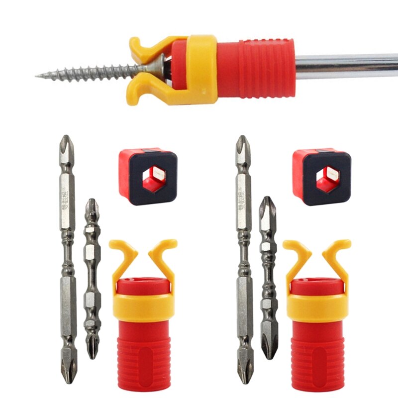 Stainless Steel Double-Head Screwdriver Set With Magnet Screw Holder Tools R9JC