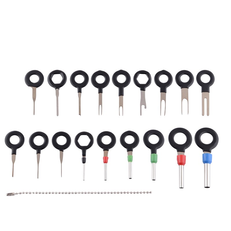 18pcs Car Terminal Pusher Remove Tool Auto Accessories Electrical Wiring Connector Repair Extractor Kit Repair Tool
