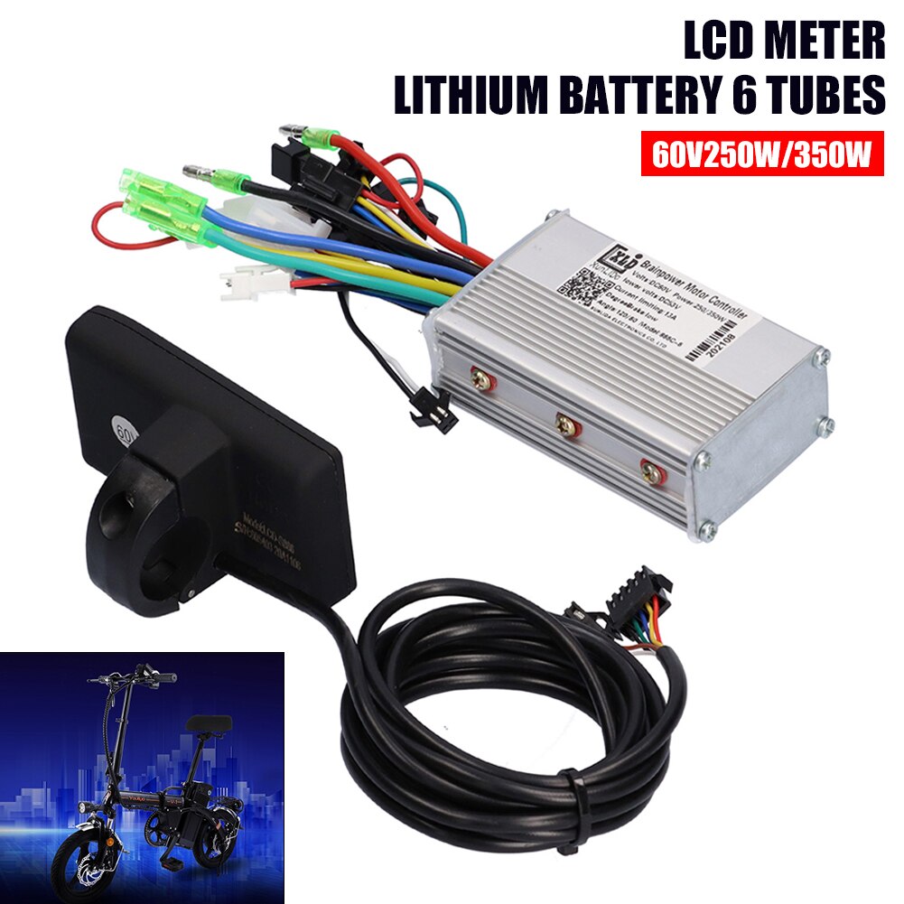 60V 250/350W Electric Bicycle Brushless Controller Kit with LCD Meter E-Bike Electric Scooter Accessories