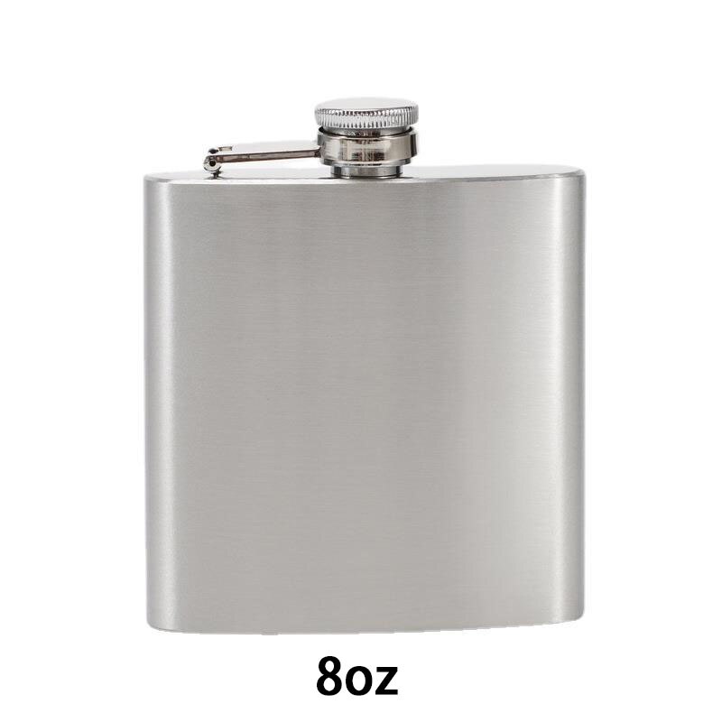 Hip Flask Stainless Steel Pocket Flask 7/8/9 Oz Drink Holder Whiskey Vodka Rum Liquor Home Decor: 8oz