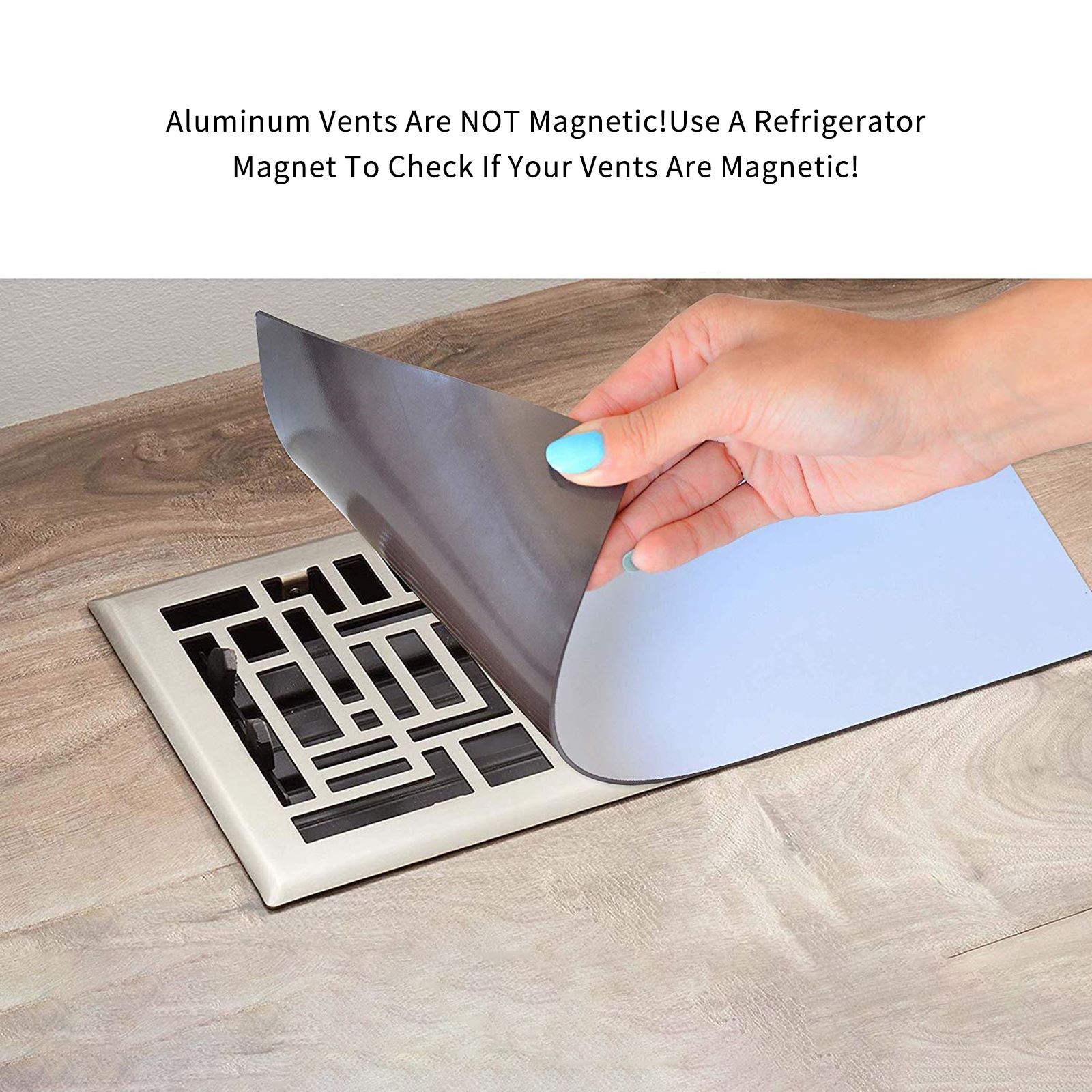 4Pcs Magnetic Vent Cover Double Thickness Magnetic Backing Flexible Adjustable Vent Protector For Air Register Vent Home