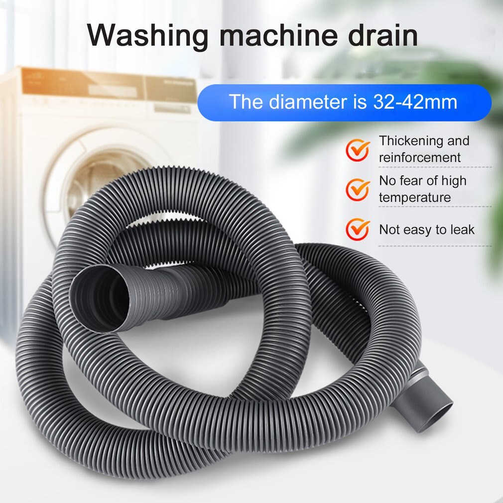 1M Flexible Wash Machine Dishwasher Drain Hose Outlet Water Pipe Extension Plastic Sink Basin Water Drain Pipe