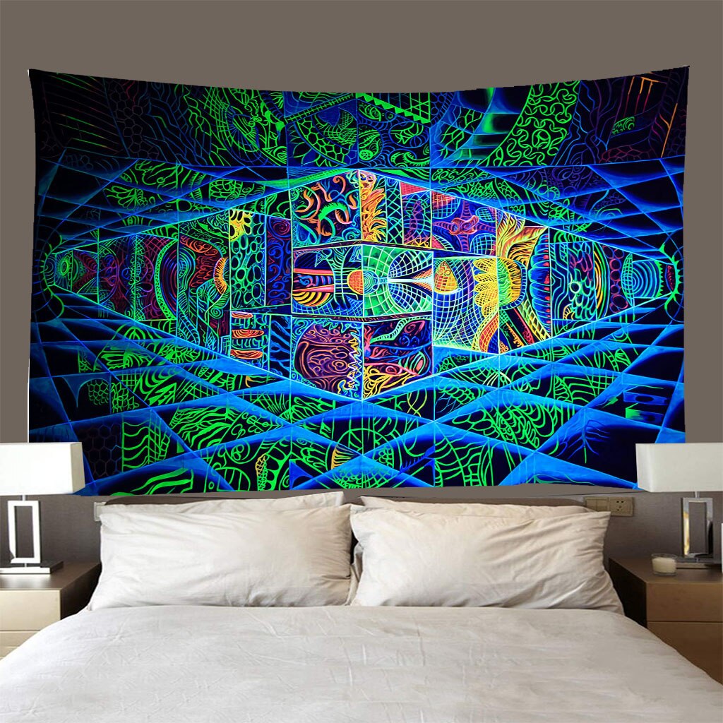 Psychedelic Tapestry Wall ing Hippie Wall Tapestry Blue Modern Wall Carpet Home Decor Tapisserie