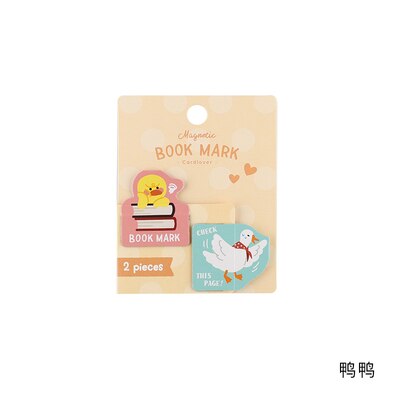 Marcapáginas magnético Kawaii Shiba gato animales, soporte para libros, , suministros escolares, para nevera pegatina, 2 unids/set por juego