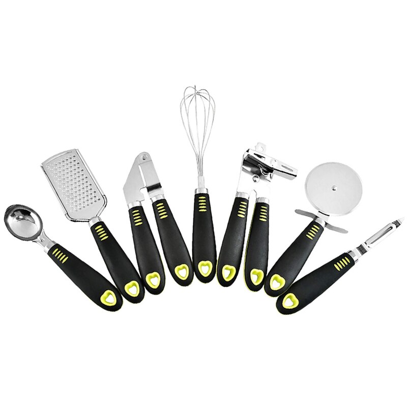 Kitchen Utensils Set,7 Pcs Kitchen Tools and Gadgets Essentials Cooking Utensil Set Stainless Steel with Soft Contact: Default Title