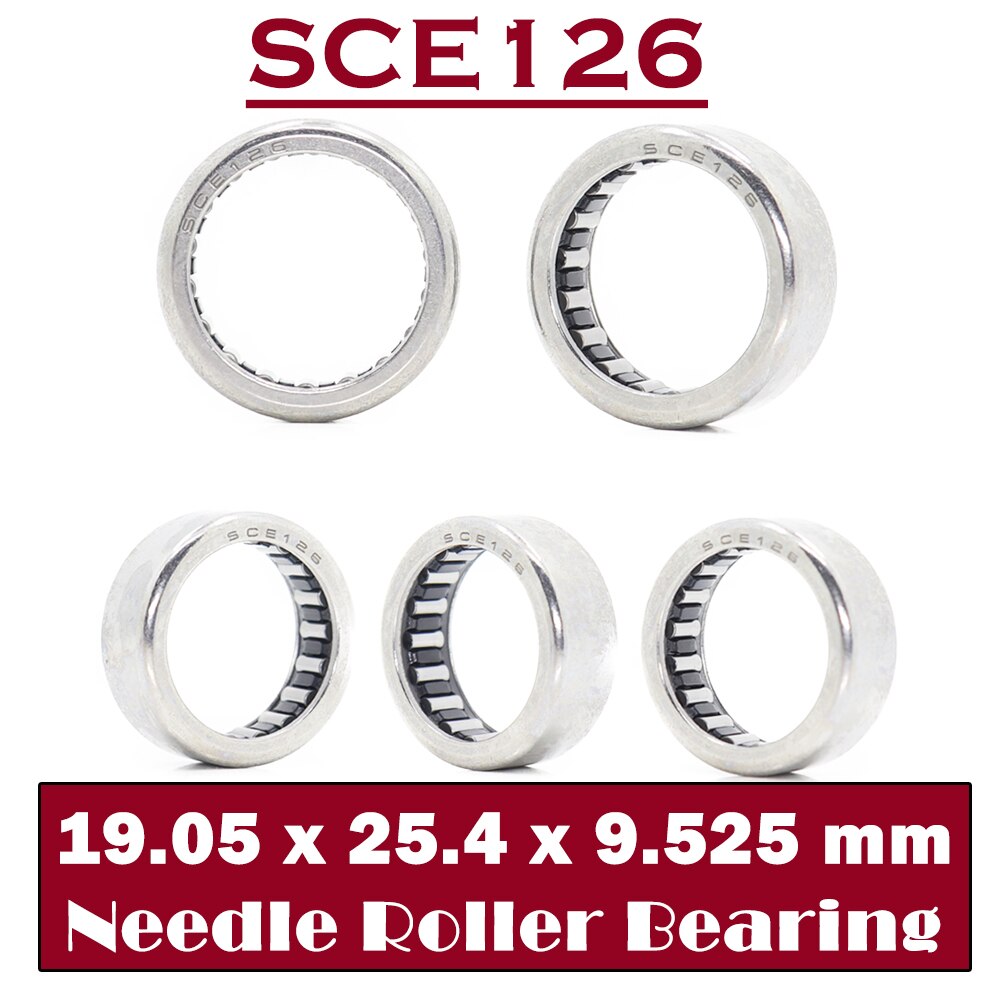 SCE126 Bearing 19.05*25.4*9.525 mm ( 5 PCS ) Drawn Cup needle Roller Bearings B126 BA126Z SCE 126 Bearing