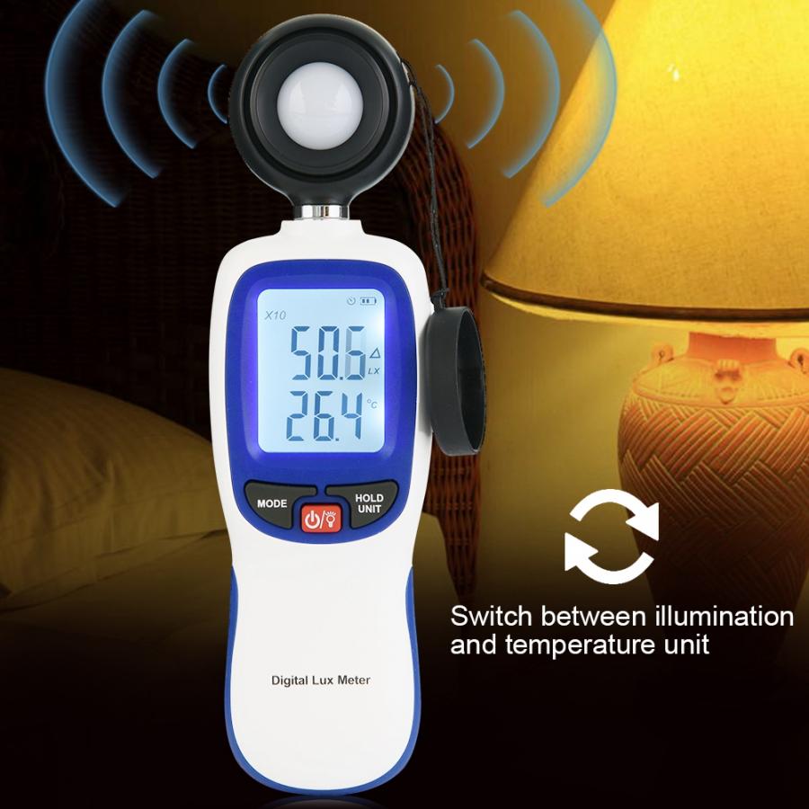 0-200,000 numérique luxmètre Portable luxmètre Portable testeur de lumière illuminomètre Fotometro numérique luxmètre