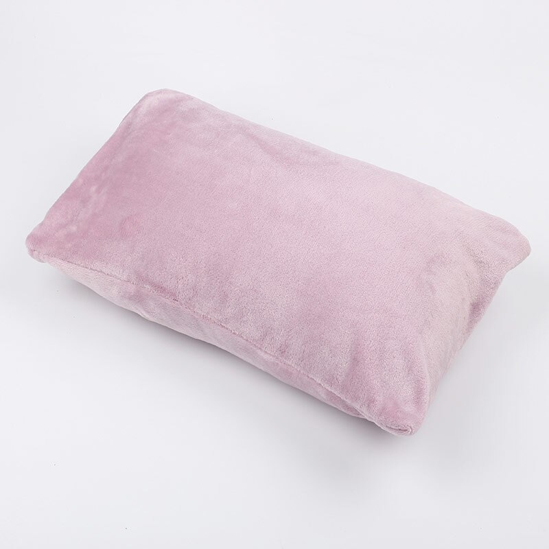 Petit oreiller avec taie d'oreiller doux et noyau complet, pour adulte, repose-sieste, petit oreiller de sommeil, envoyer un sac de rangement en: purple(fleece)