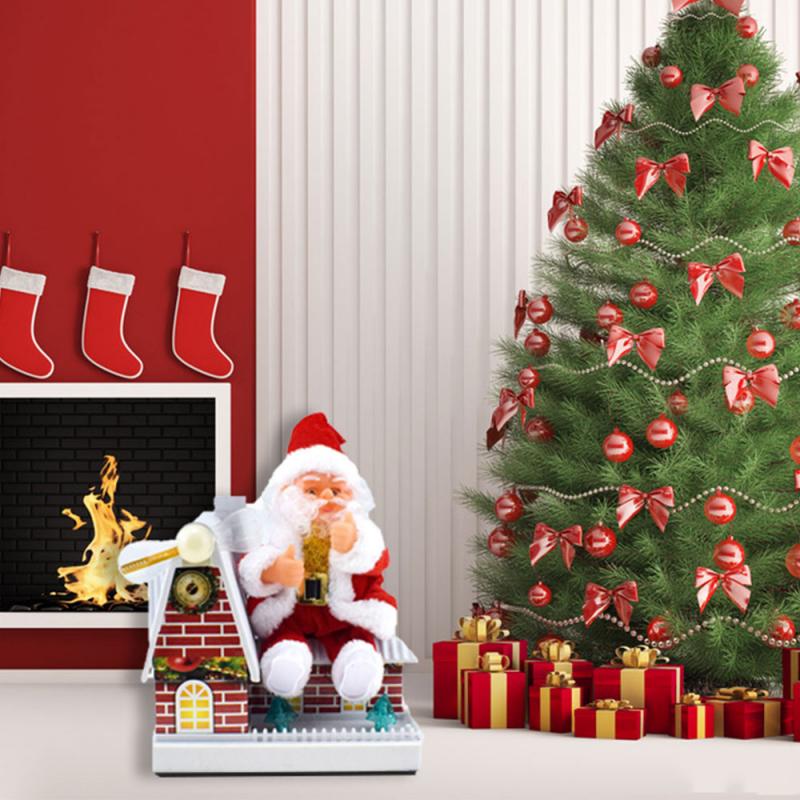 Electric Singing Santa Claus Toy Doll With Music Home Decor Christmas Electronic Toys Vocal Toys Christmas Year