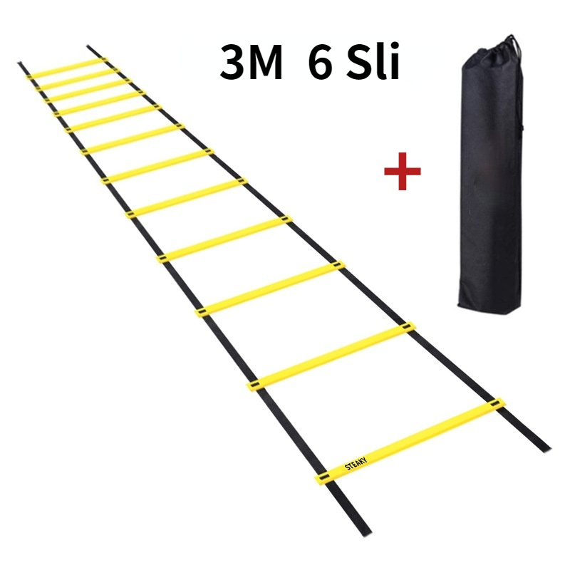 Agility Speed Ladder Stairs Nylon Straps Training Ladders Agile Staircase for Fitness Soccer Football Speed Ladder Equipment: BBX11-3M  6 Sli