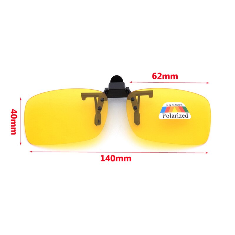Polarized Clip-on Sunglasses Night Vision Unisex Flip Up Over Prescription Glasses For Driving Fishing Sport Ultra Light