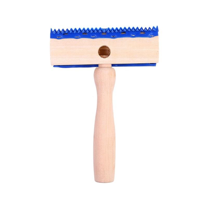 Manche en bois Imitation bois Grain pinceau pour papier peint liquide outil de décoration