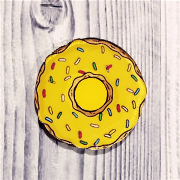 1Pcs Cartoon Harajuku Voedsel Badge Donuts Pizza Sushi Icoon Broche Acryl Pin Voor Kids Party Decoratie op Zak: Koper