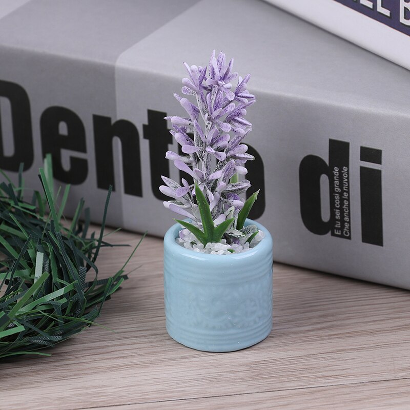 Mini Potplanten Bloemen Pot Poppenhuis Decor Bonsai Model Kids Play Toys 1:12 Poppenhuis Miniatuur Meubels Ornament