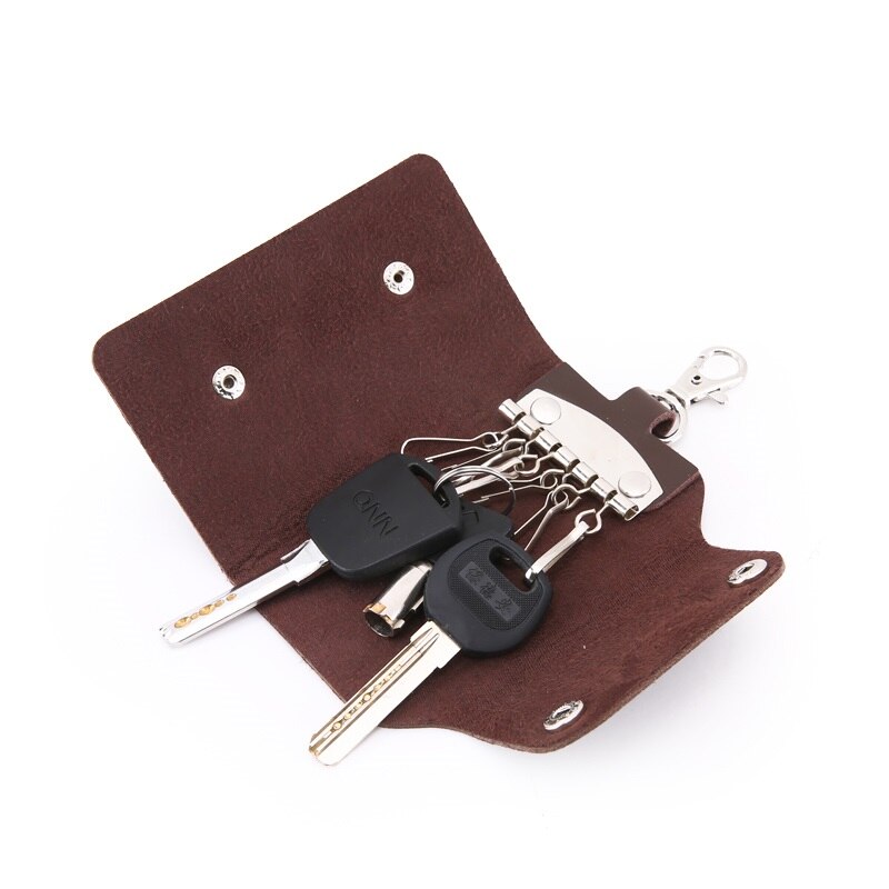 1 stücke Casual Tragbare PU Leder Keychain Männer Frauen Schlüssel Halter Veranstalter Beutel Auto Schlüssel Brieftasche Haushälterin Key Fall Mini karte Tasche.