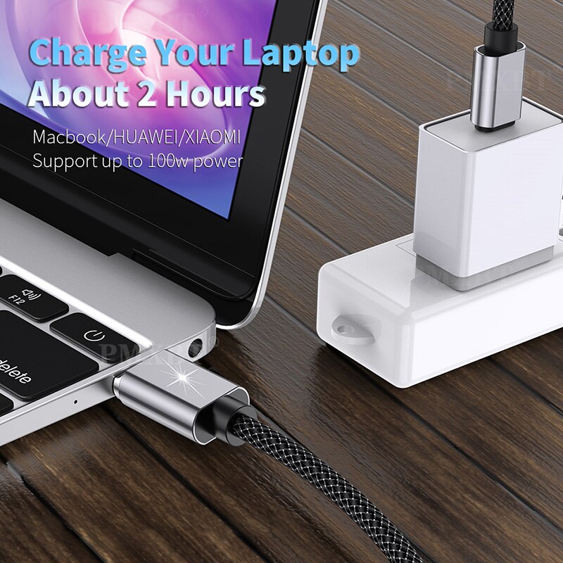 Magnetische USB Typ C PD Kabel Doppel USBC Männlichen Zu Männlichen 5A 100W Super Schnelle Ladung Für Macbook ipad Profi Huawei Typ-C zu USB-C Schnur