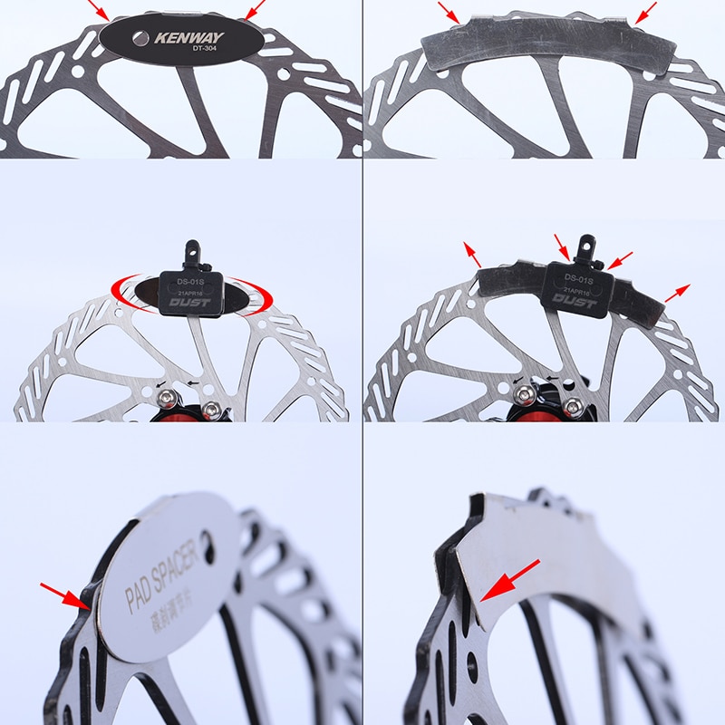 MTB Rabatt Bremsbeläge Anpassung Werkzeug Fahrrad Pads Montage Assistent Bremsbeläge Rotor Ausrichtung Werkzeuge Abstandshalter Fahrrad Reparatur Bausatz