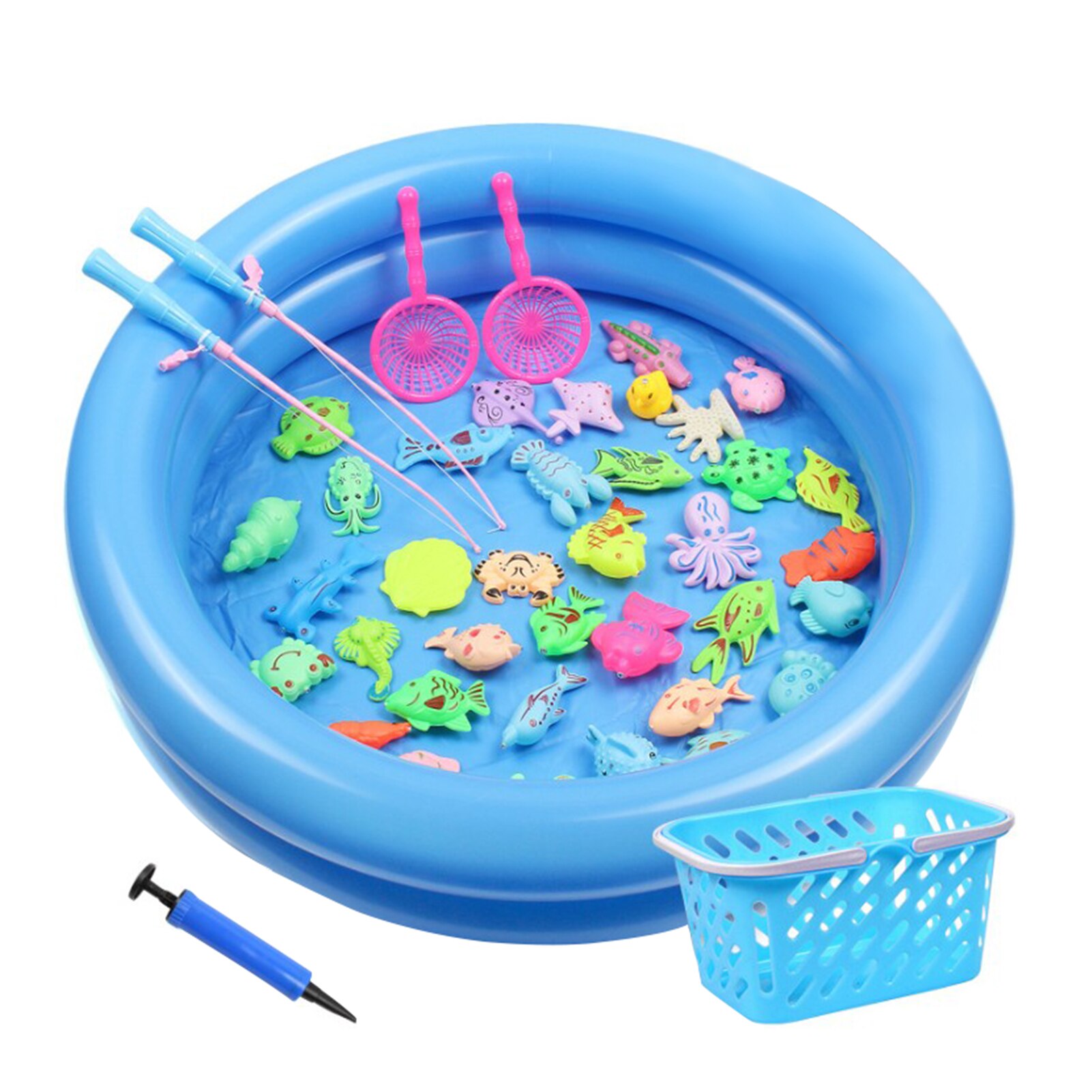 Kinderen Magnetische Vissen Ouder-kind Interactief Speelgoed Game Kids 2 Staaf 34/44 3D Vis 1 Zwembad Water Baby bad Speelgoed Outdoor Speelgoed: B